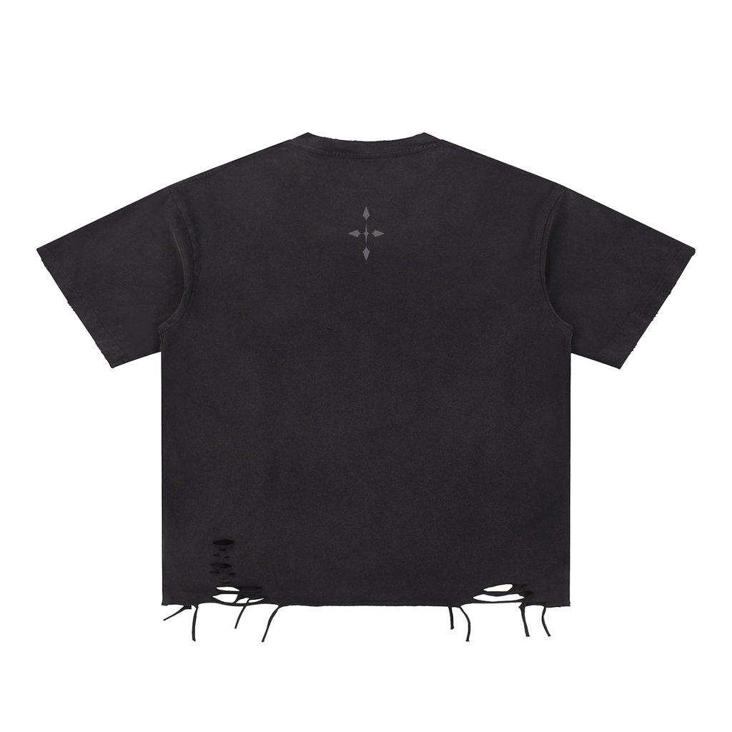 人形 Ningyou - Distressed Boxy Top