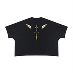 天使 Tenshi - Boxy Raw Edge T-Shirt
