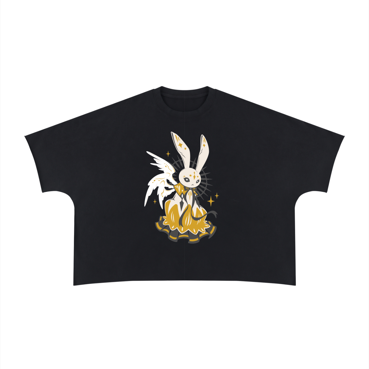 天使 Tenshi - Boxy Raw Edge T-Shirt