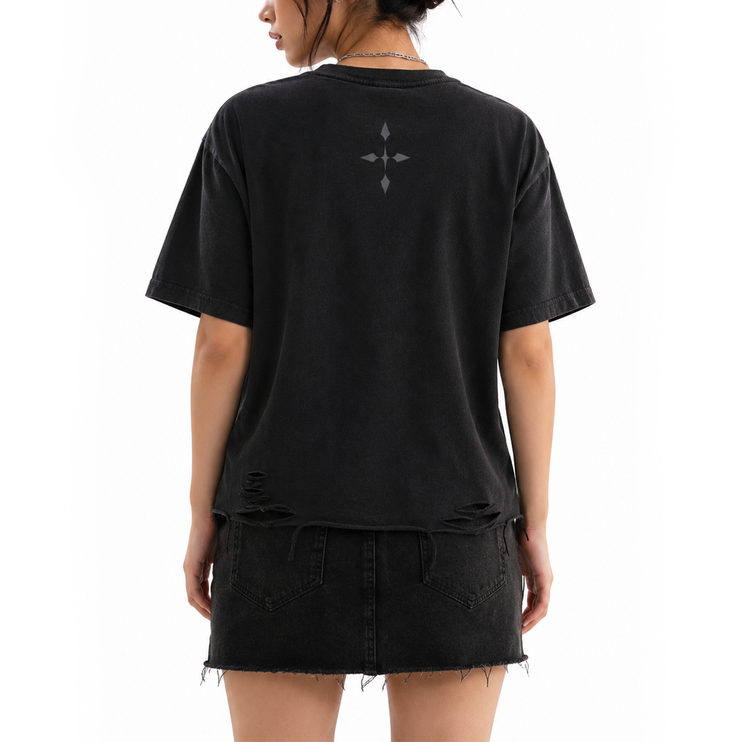 人形 Ningyou - Distressed Boxy Top