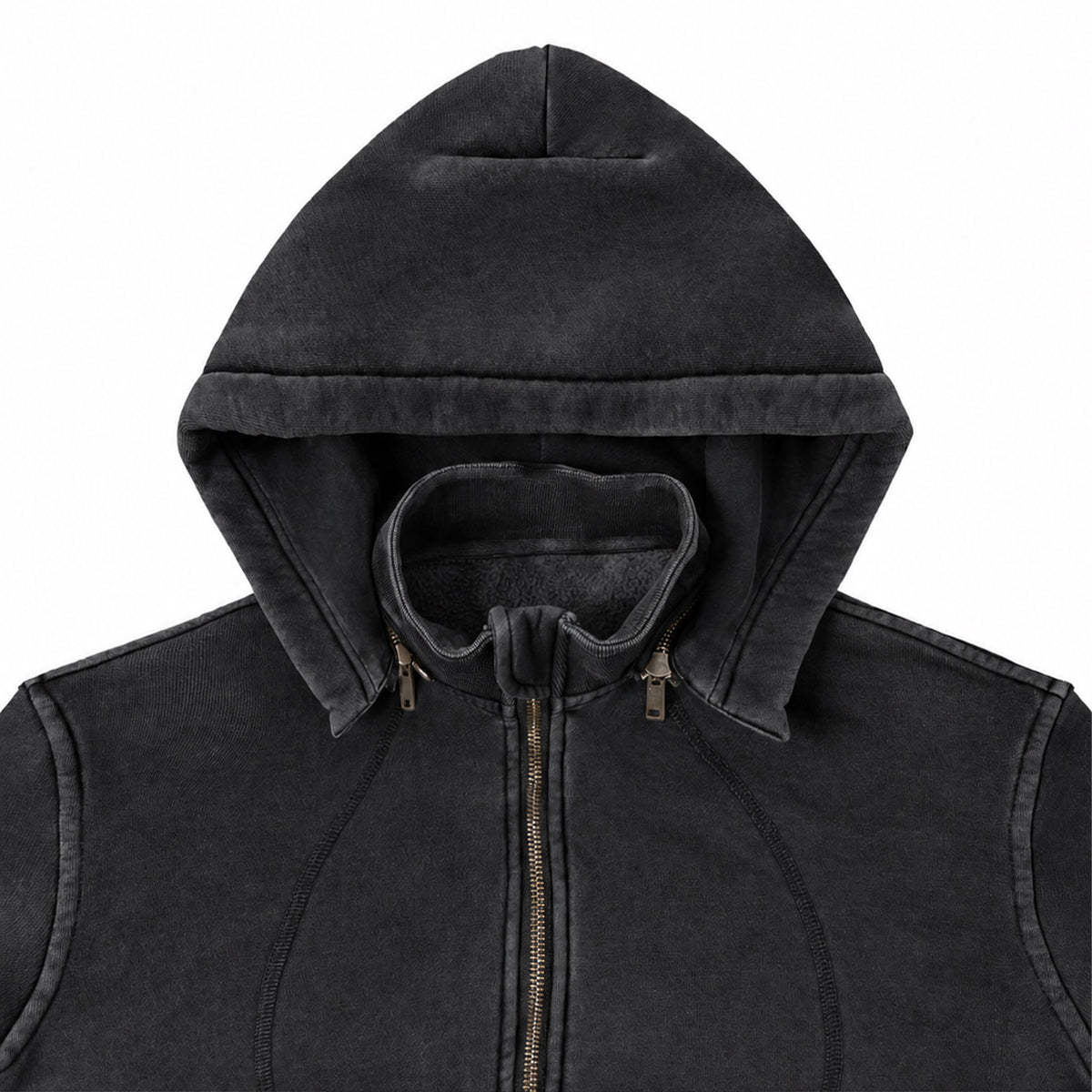 善悪 Zenaku - Washed Cropped Hoodie