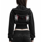 善悪 Zenaku - Washed Cropped Hoodie