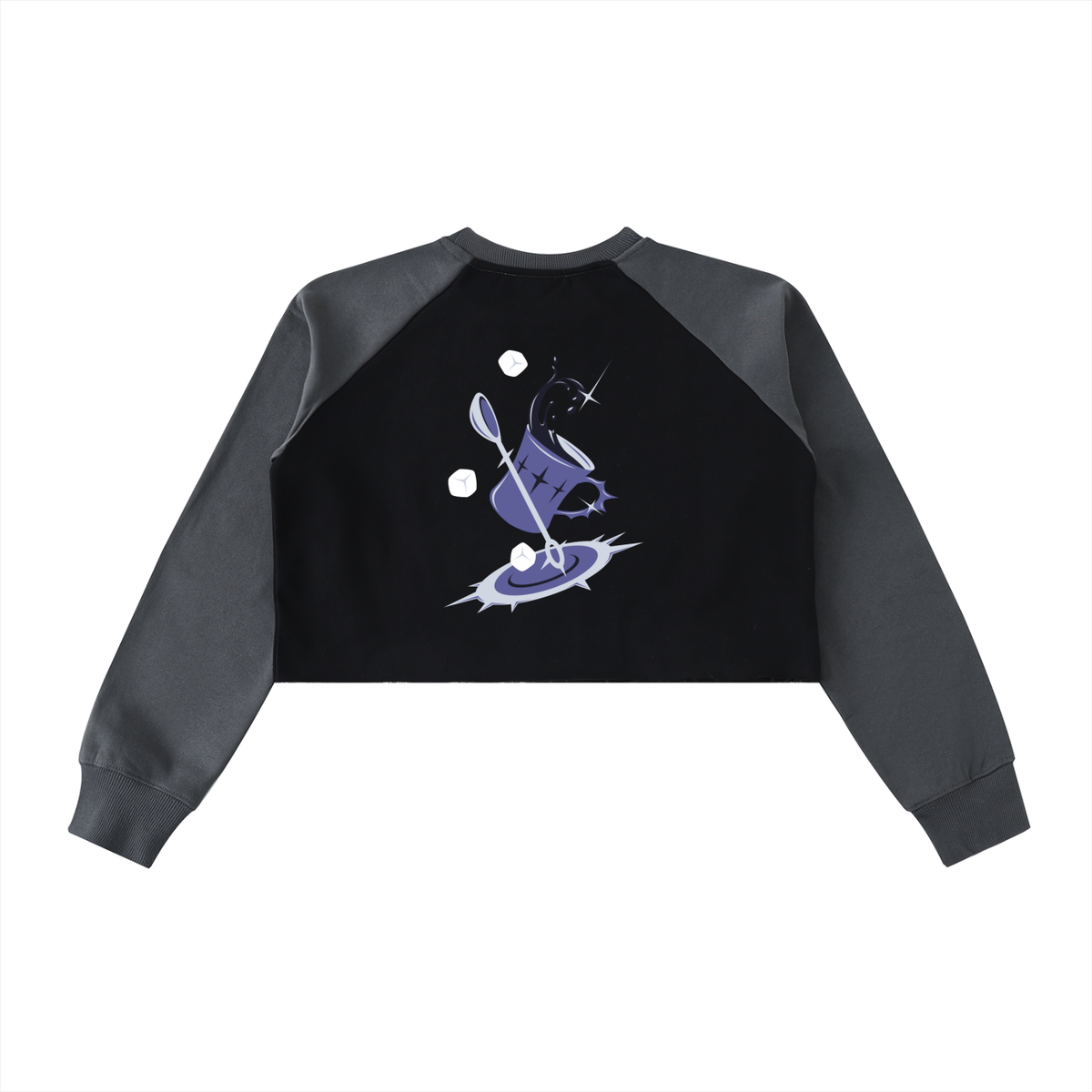 ミッドナイトティ Midnight Tea - Raglan Crop Sweatshirt