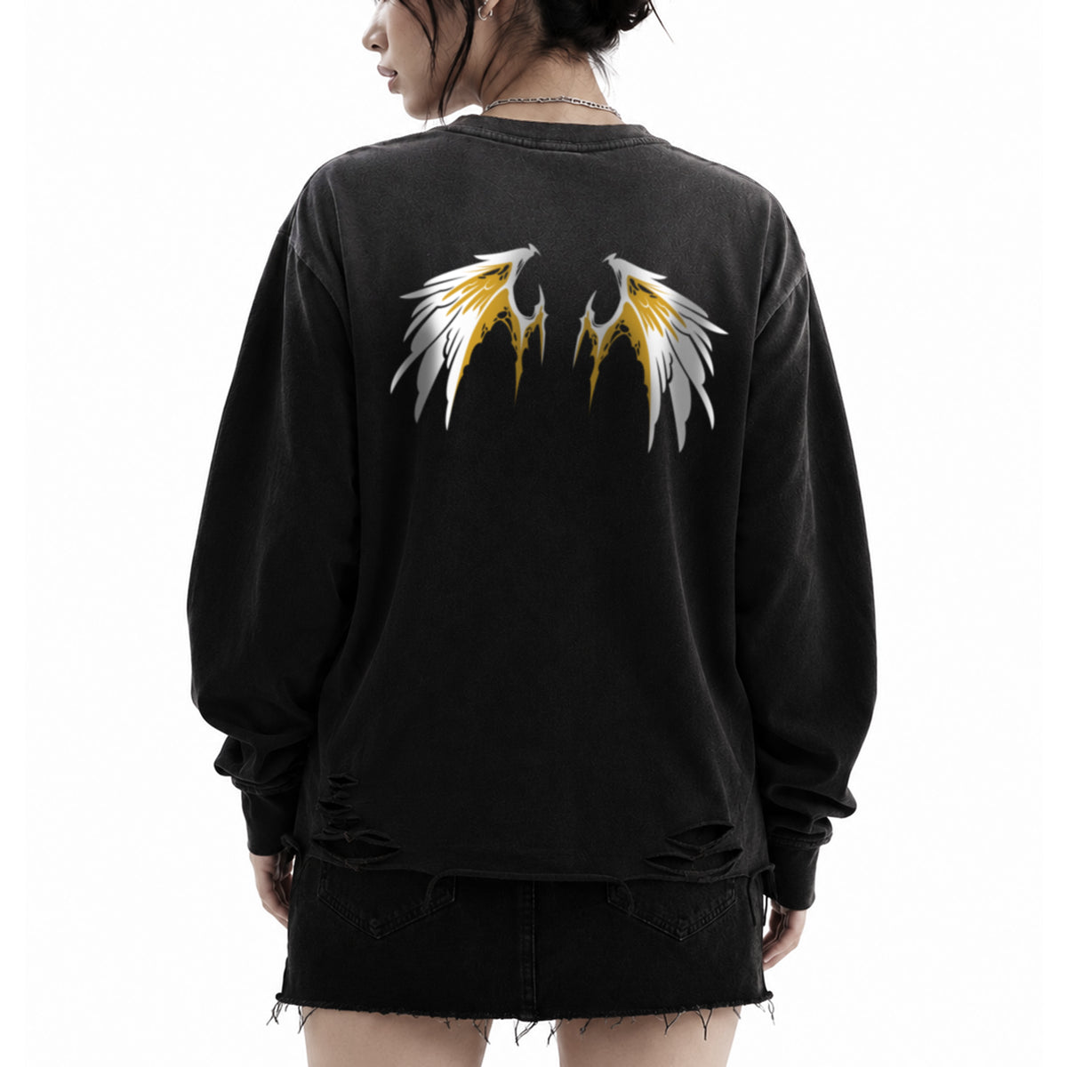 善悪 Zenaku - Damage Fade Long Sleeve