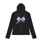 刺さる Sasaru - Half-Button Hoodie Top