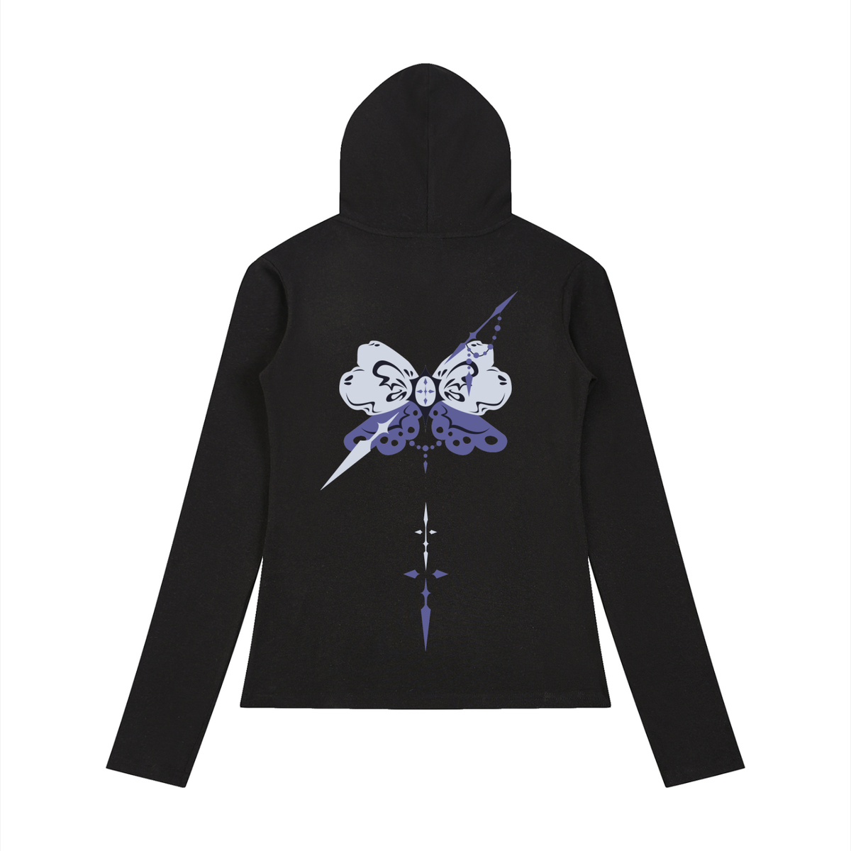 刺さる Sasaru - Half-Button Hoodie Top