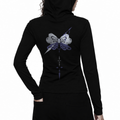 刺さる Sasaru - Half-Button Hoodie Top