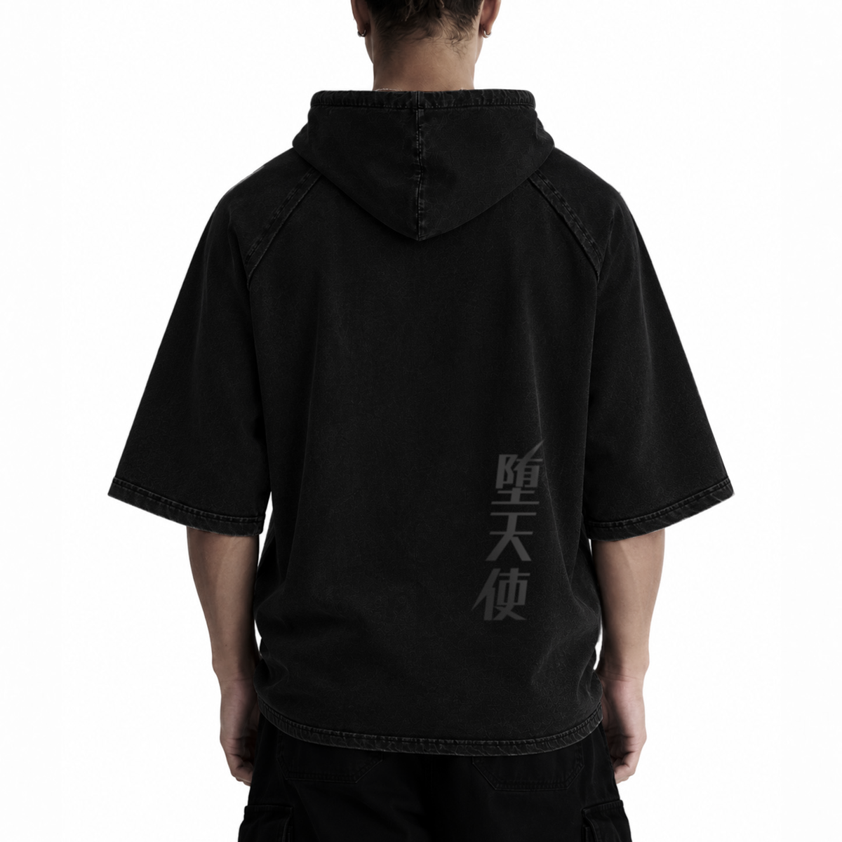 堕天使 Datenshi - Washed Hooded T-Shirt