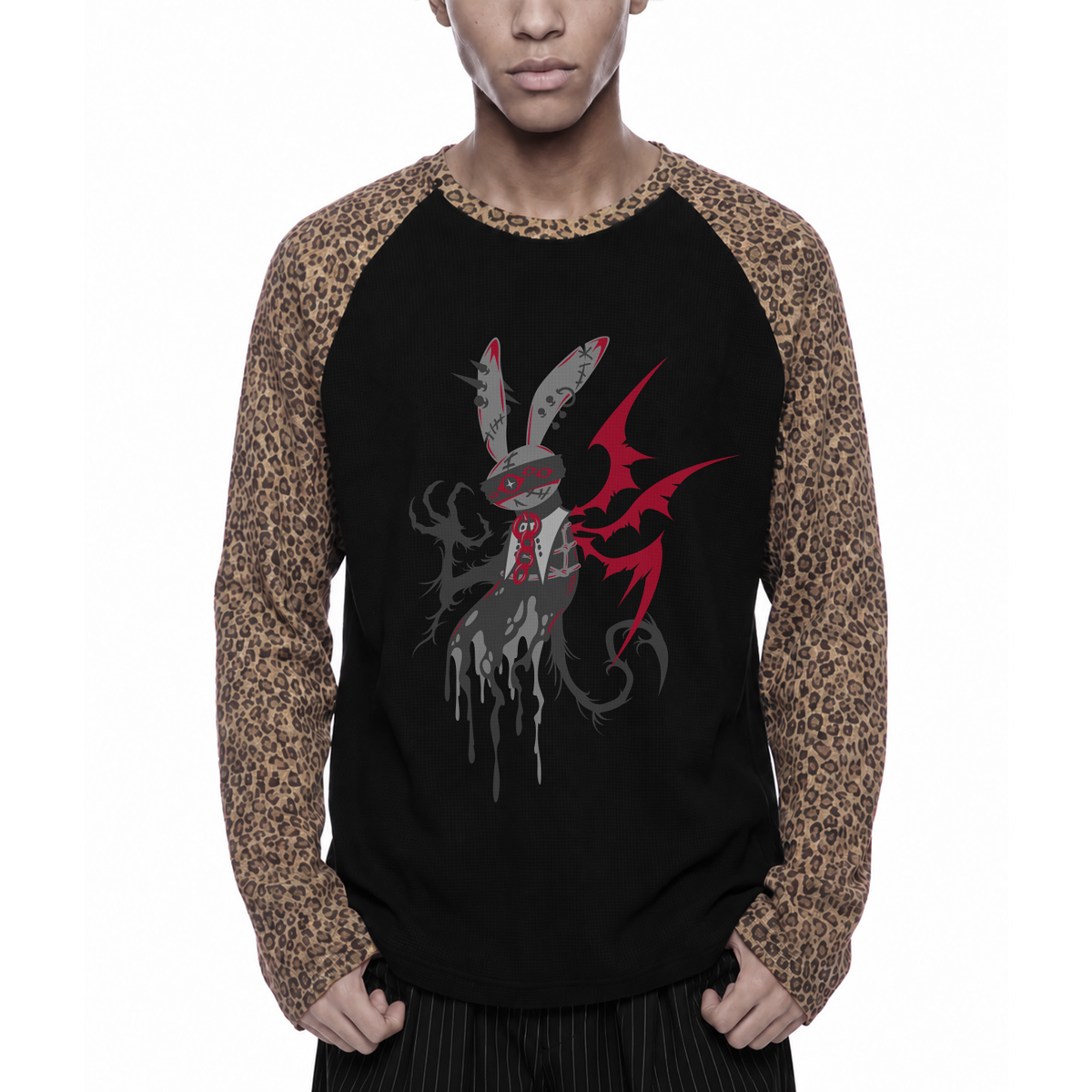 堕天使 Datenshi - Leopard Thermal Raglan